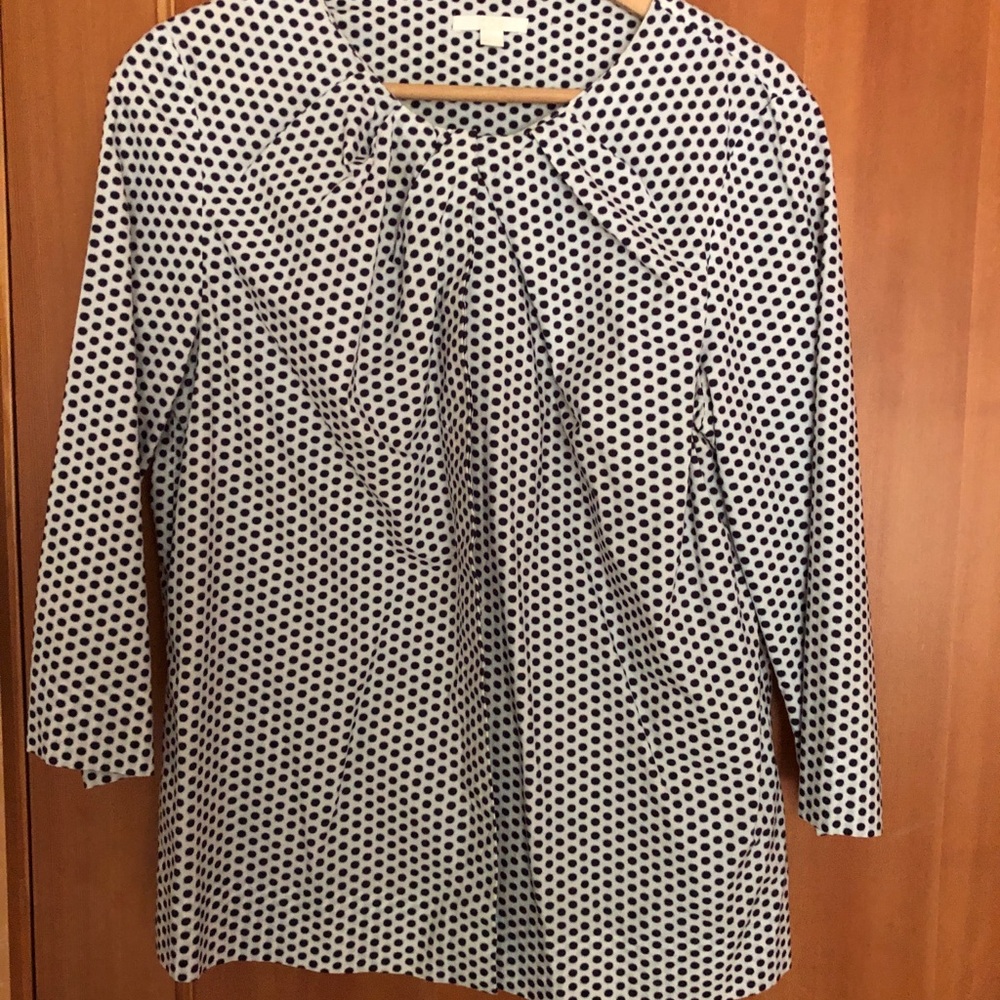 Cos cotton blouse with draped neck